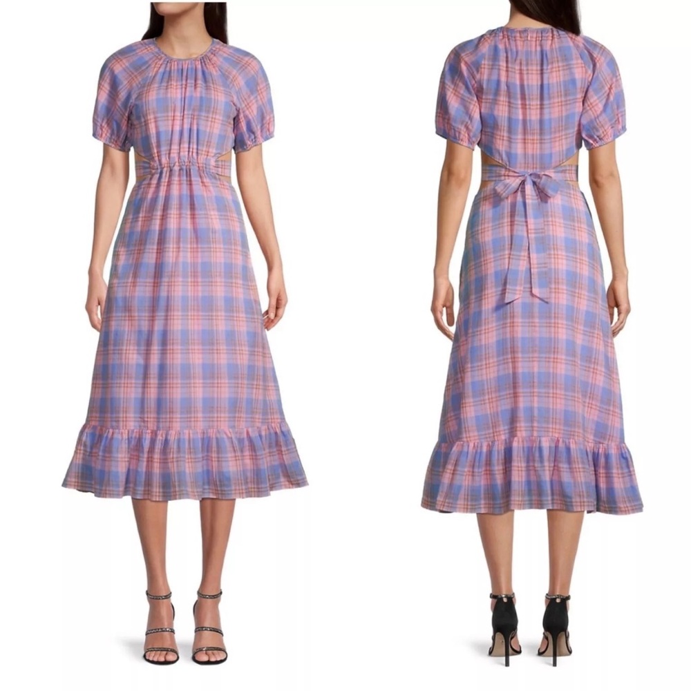LIKELY - Payson Side Cutout Plaid Midi Dress In Lilac
Sachet - Size 10 - NWT - Picture 15 of 16